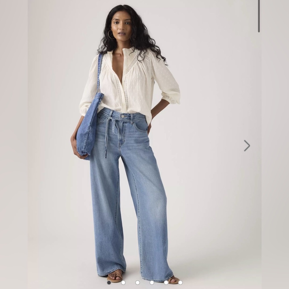 Levi's Light Blue Belted Jeans